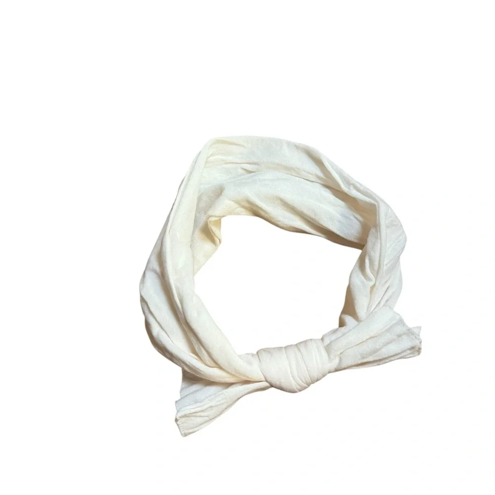 Baby Bling Girls Cream Fabric Headband with Knot